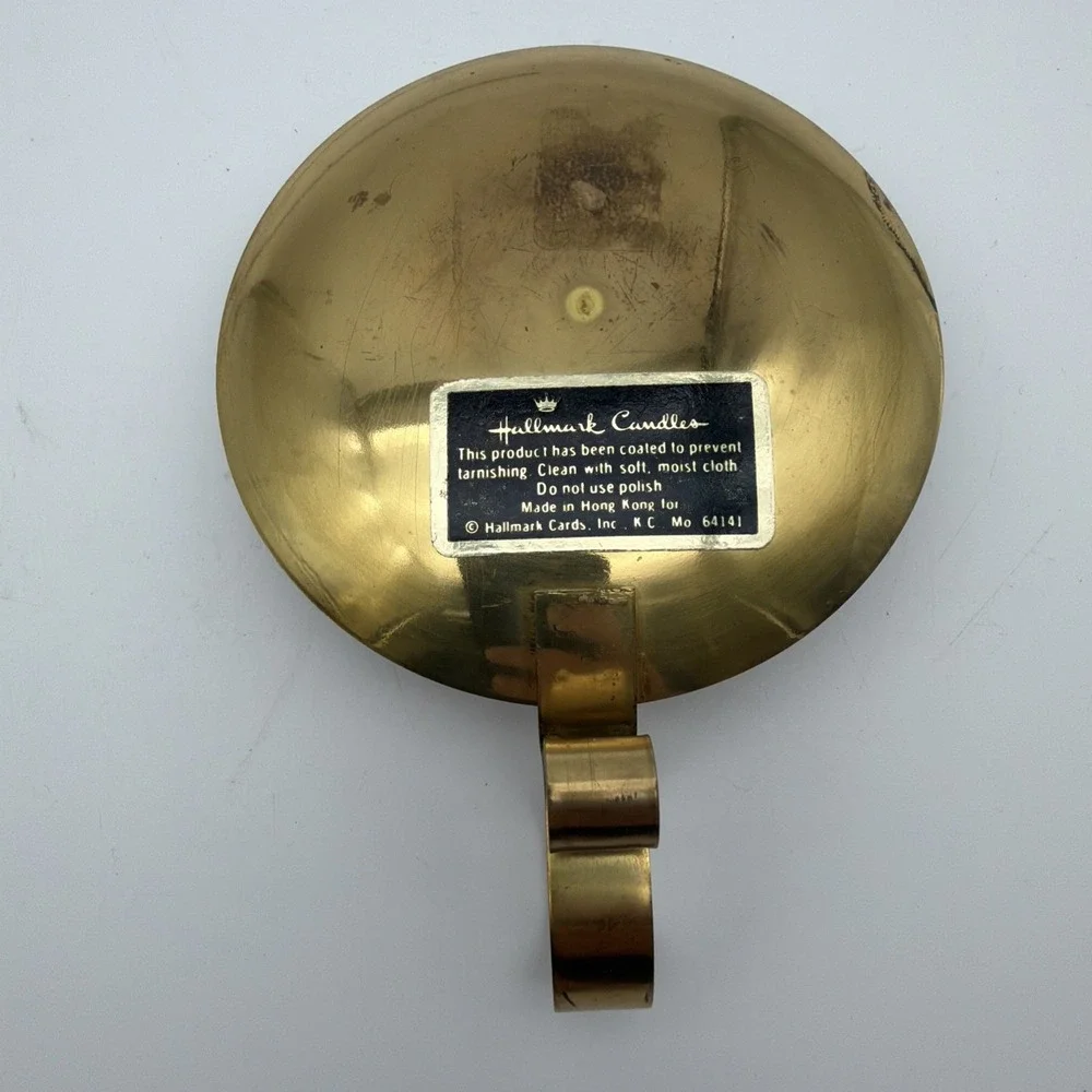 vintage solid brass chamberstick candle holder Hallmark